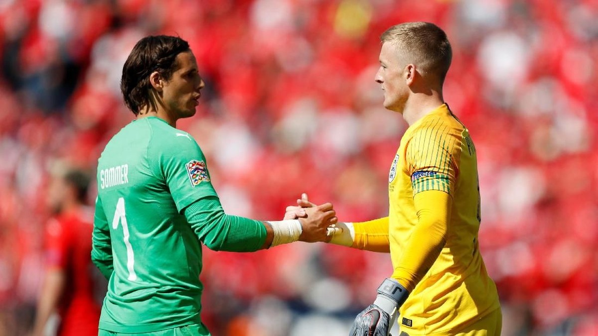 Kiper Timnas Inggris, Jordan Pickford. (Foto: Rafael Marchante/Reuters)