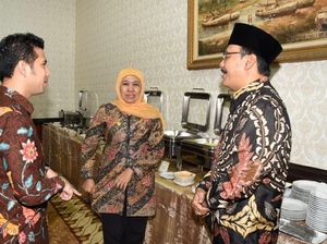 Halal Bi Halal di Grahadi, Khofifah-Gus Ipul Singgung Soal Kuburan