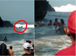 Selamatkan Wisatawan, Penjaga Pantai Nyaris Tewas Tersangkut Karang