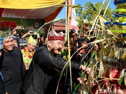 Kemeriahan Warga Banyuwangi Arak 1.000 Ketupat di Gerebeg Syawal