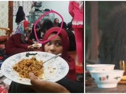 Hiii! Keluarga Ini Lihat Penampakan Rambut Gimbal Saat Makan di Hari Raya
