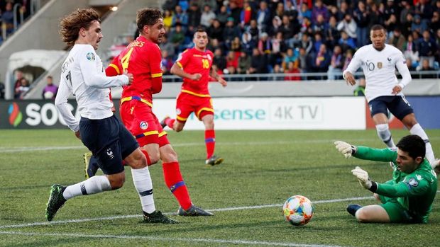 Hasil Kualifikasi Piala Eropa 2020: Prancis Kalahkan Andorra