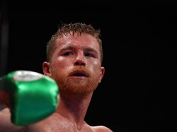 Di urutan keempat, ada petinju asal Meksiko, Canelo Alvarez, yang punya pendapatan 94 juta dollar AS (Rp 1,338 triliun). Foto: Al Bello/Getty Images