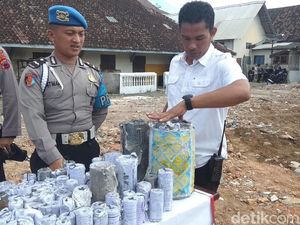 Petasan Raksasa Sitaan Saat Lebaran di Magelang Dimusnahkan