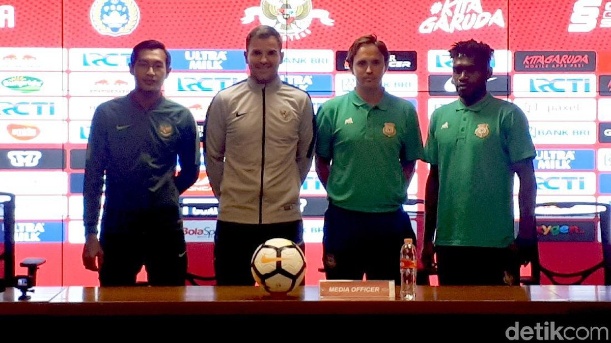 Timnas Indonesia akan melakoni laga uji coba melawan Vanuatu sore nanti. (Foto: Mercy Raya/detikSport)