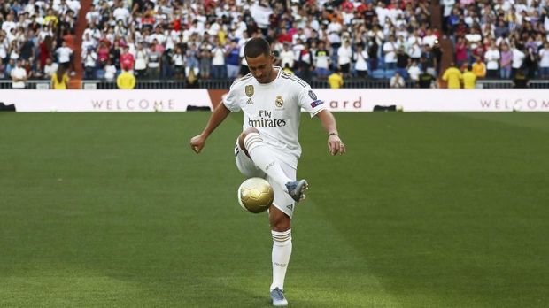 Eden Hazard resmi diperkenalkan sebagai pemain Real Madrid.