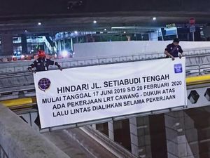 Pengendara Diimbau Jangan Lewat Setiabudi