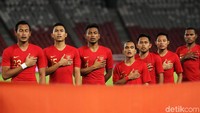 Skuat Garuda yang diturunkan dalam laga kontra Vanuatu.