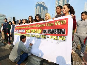 Aksi Dukung TNI-Polri Terkait Kerusuhan 21-22 Mei