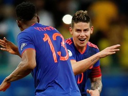 Dengan dua assist, 12 umpan kunci dan total diberikan 7,63 poin oleh Whoscored, James Rodriguez adalah gelandang kanan terbaik di Copa America 2019. (REUTERS/Luisa Gonzalez)