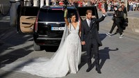 Sergio Ramos dan Pilar Rubio menikah di sebuah katedral yang didirikan pada abad ke-16 di Sevilla. Marcelo del Pozo/Reuters.