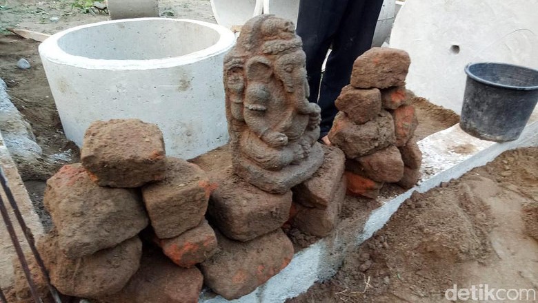 Warga Kediri Diminta Ikut Jaga Arca Ganesha yang Baru Saja Ditemukan