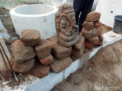 Warga Kediri Diminta Ikut Jaga Arca Ganesha yang Baru Saja Ditemukan