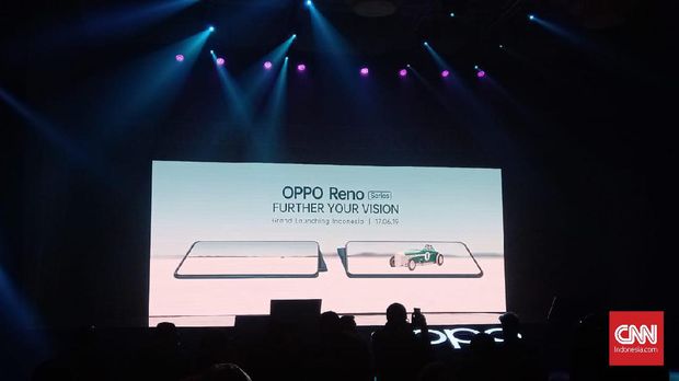Persiapan acara peluncuran OPPO seri Reno.