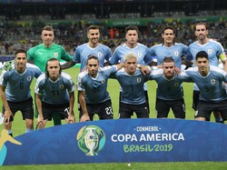 Uruguay menurunkan pemain seperti Fernando Muslera, Martin Caceres, Jose Gimenez, Diego Godin, Diego Laxalt, Nathan Nandez, Matias Vecino, Rodrigo Bentancur, Nicolas Lodeiro, Luis Suarez, dan Edinson Cavani. Washington Alves/Reuters.