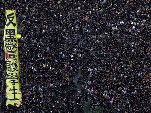 Potret Lautan Massa Tolak RUU Ekstradisi di Hong Kong