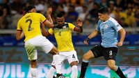 Uruguay tampil dominan pada pertandingan ini. Luisa Gonzalez/Reuters.
