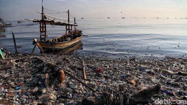 Potret Muram Sampah Plastik Kepung Pantai Jakarta