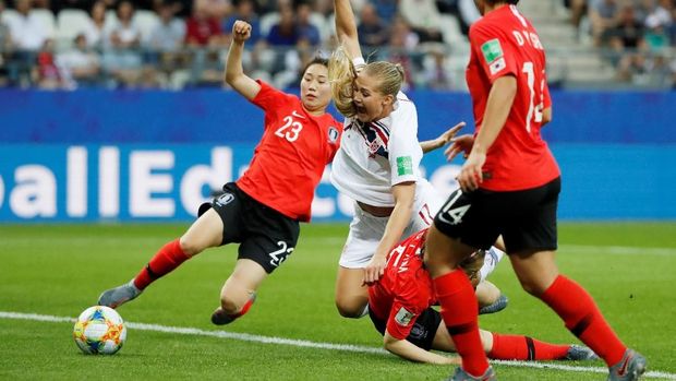 Norwegia mendapatkan perlawanan sengit dari Korea Selatan.
