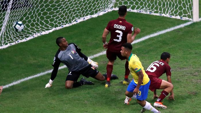 Timnas Brasil ditahan imbang oleh Venezuela. (Foto: Luisa Gonzalez/Reuters)