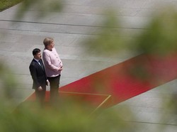 Kanselir Jerman Kejang-kejang saat Sambut Presiden Ukraina