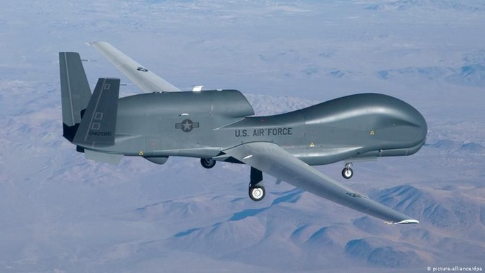 Drone AS yang ditembak jatuh oleh Iran. Foto: DW (News)