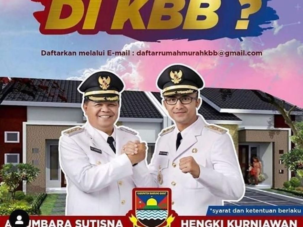 Program Rumah Murah KBB, Hengky Kurniawan: DP Hanya Rp 6 Juta Program Rumah Murah KBB, Hengky Kurniawan: DP Hanya Rp 6 Juta