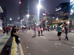 Perayaan HUT DKI Usai, Warga Mulai Tinggalkan Bundaran HI