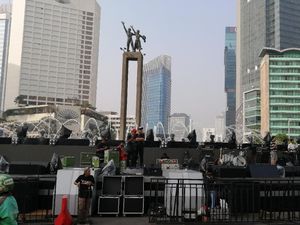 Bakal Ada Perayaan HUT DKI, Sejumlah Panggung Disiapkan di Bundaran HI Bakal Ada Perayaan HUT DKI, Sejumlah Panggung Disiapkan di Bundaran HI