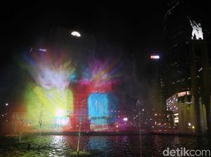 Water Screen & 3D Projection Mapping Meriahkan Jakarta Muharram Festival