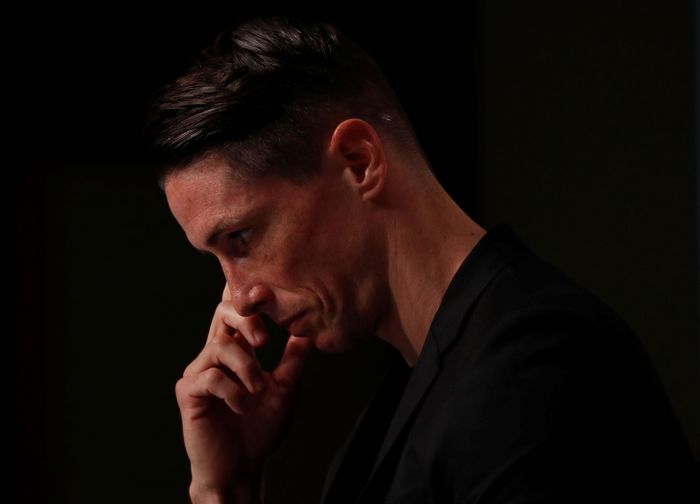 Gracias! Haru Salam Perpisahan Torres Spains World Cup winning striker Fernando Torres attends a news conference after the announcement of his retirement in Tokyo, Japan June 23, 2019. REUTERS/Issei Kato