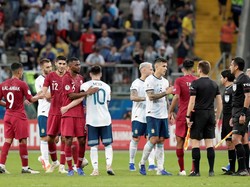 Nantinya Argentina akan menghadapi Venezuela di babak perempatfinal Copa America 2019. Henry Romero/Reuters.