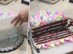 Usai Viral Video Kupas Bawang, Kini Ada Video Cara Praktis Potong Kue