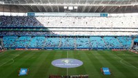 Pertandingan antara Argentina vs Qatar digelar di Arena do Gremio, Senin (24/6/2019) dinihari WIB. Ueslei Marcelino/Reuters.