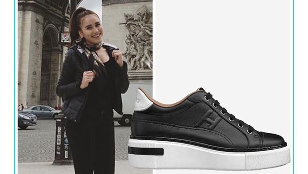 Ayu Ting Ting pakai sneakers merek Hermes