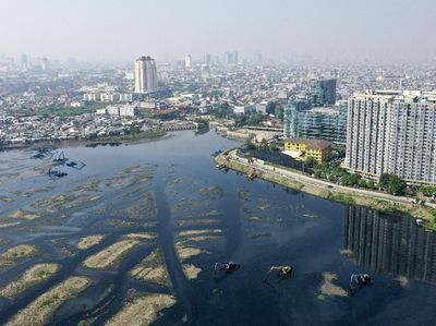 Potret Pendangkalan Waduk Pluit dari Udara