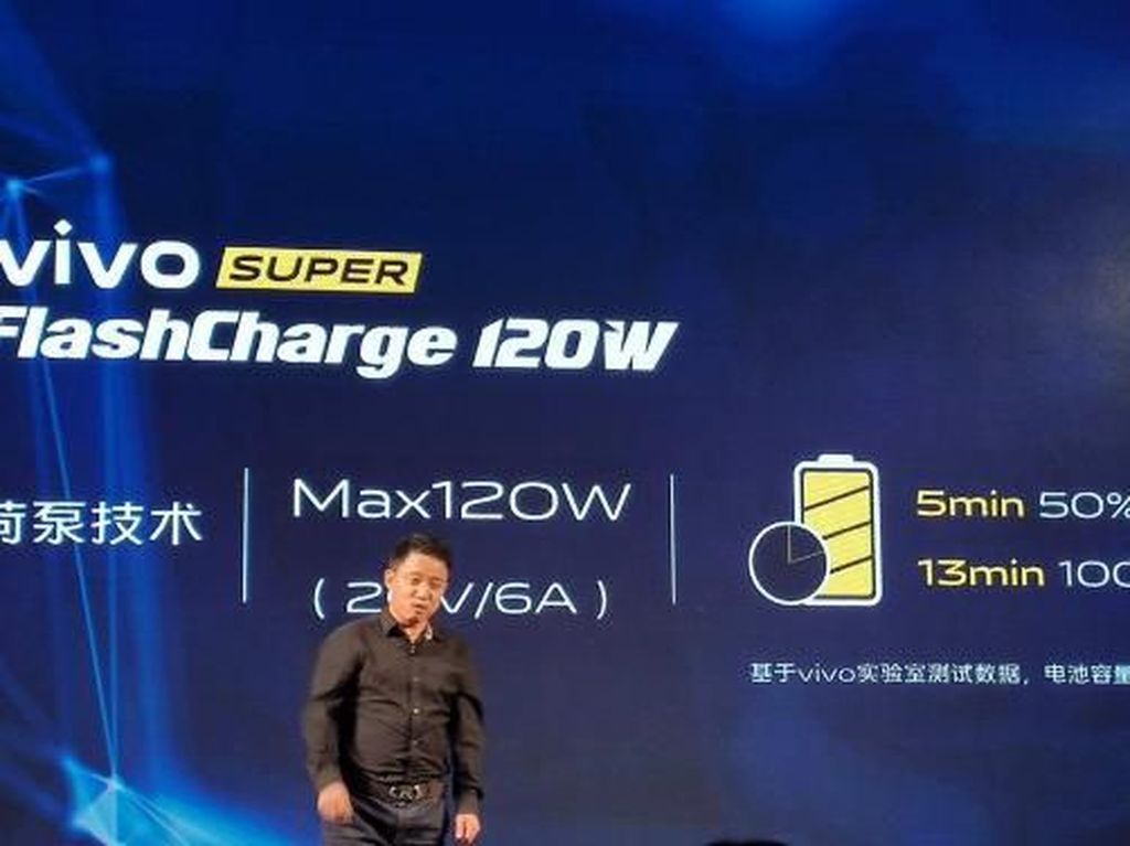 Vivo Pamer Super FlashCharge, 13 Menit Isi Penuh Baterai Vivo Pamer Super FlashCharge, 13 Menit Isi Penuh Baterai