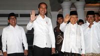Senyum Ceria Jokowi-Maruf Jelang Putusan Sidang Sengketa Pilpres