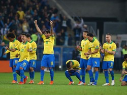 Brasil memutus rekor buruk kala menghadapi Paraguay di babak adu penalti. Hal tersebut terjadi usai mereka mengandaskan Los Guaranies di Copa America 2019. Lucas Uebel/Getty Images.