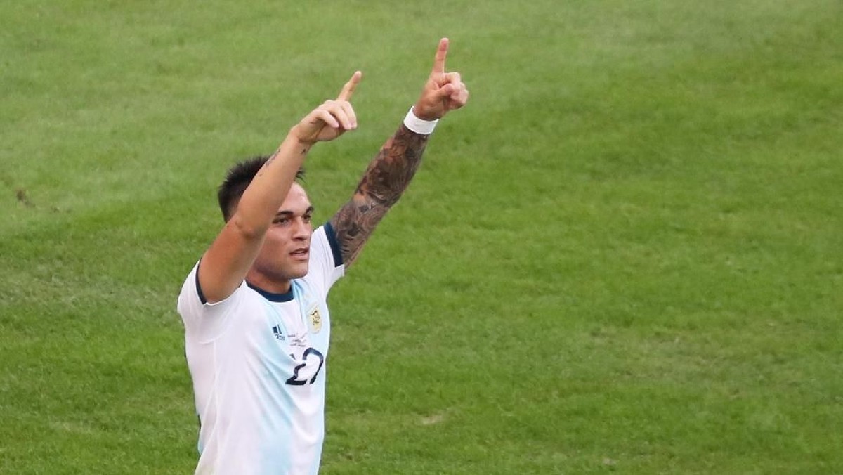 Lautaro Martinez tengah tampil tajam bersama Timnas Argentina (Sergio Moraes/Reuters)