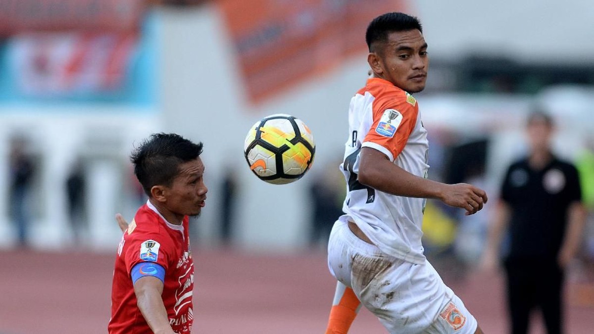 Persija Jakarta mengalahkan Borneo FC 2-1 di leg pertama Piala Indonesia 2018 (ANTARA FOTO/M Risyal Hidayat)