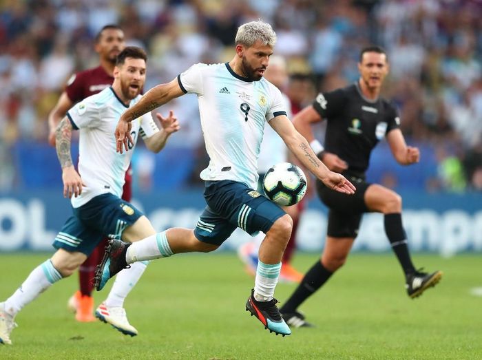 Penyerang Argentina, Sergio Aguero. (Foto: Pilar Olivares/Reuters)