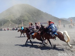 Ratusan Kuda Ojek Ikut Pacuan di Lautan Pasir Bromo