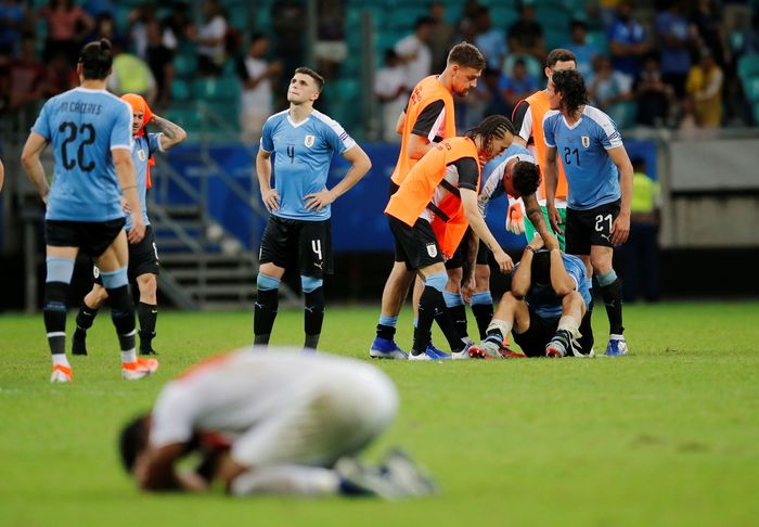 Uruguay disingkirkan Peru lewat adu penalti di perempatfinal Copa America 2019. (Foto: Luisa Gonzalez / Reuters)