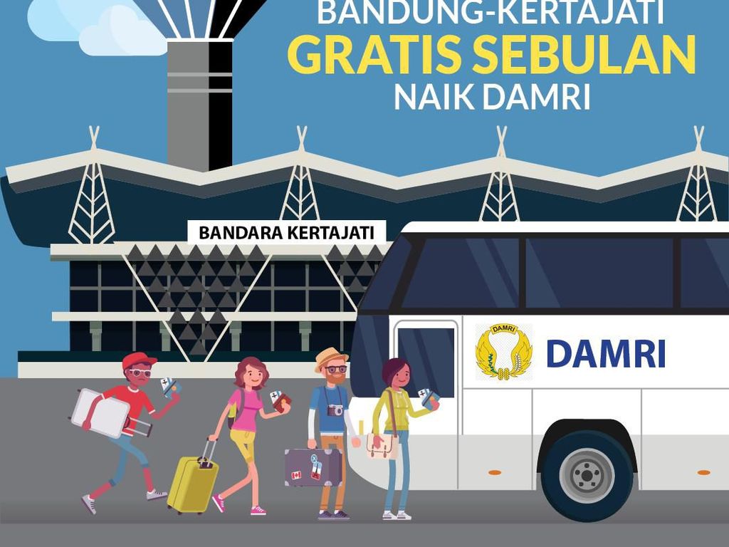 Sebulan Gratis Bandung-Kertajati Naik Damri Sebulan Gratis Bandung-Kertajati Naik Damri