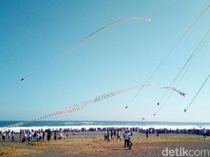 Foto: Layang-layang Unik Hiasi Langit Purworejo