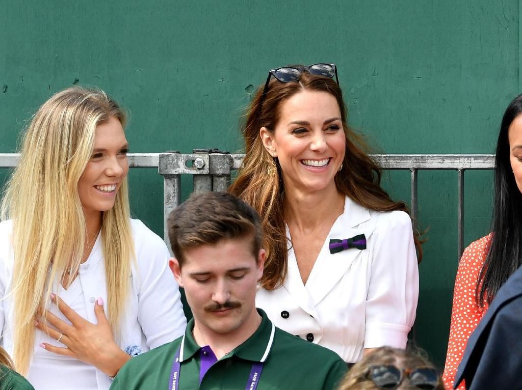 Kate Middleton Eksis di Wimbledon 2019, Cantik Bergaun Putih