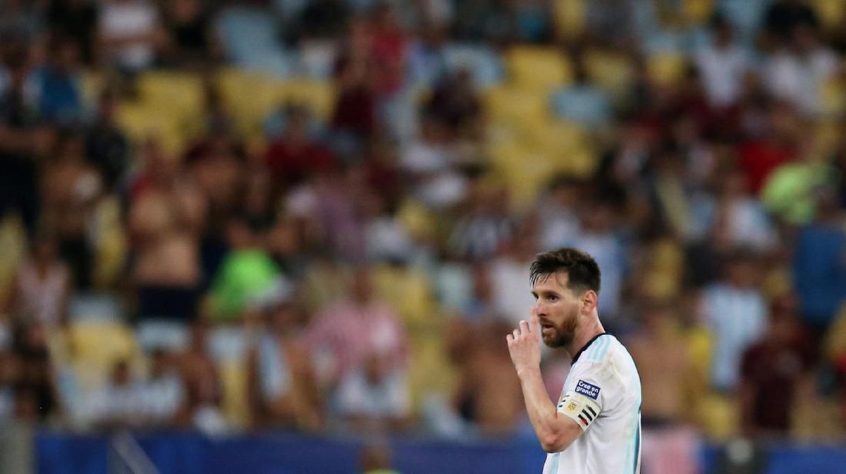 Lionel Messi bersama Timnas Argentina di Copa America 2019. (Foto: Luisa Gonzalez/Reuters)