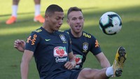 Brasil akan bertemu Argentina di semifinal Copa America 2019. Duel kedua tim berlangsung di Estadio Mineirao, Belo Horizonte, Rabu (3/7/2019) pagi WIB. (Foto: Luisa Gonzalez/Reuters)