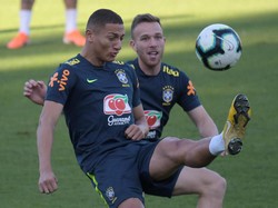 Brasil akan bertemu Argentina di semifinal Copa America 2019. Duel kedua tim berlangsung di Estadio Mineirao, Belo Horizonte, Rabu (3/7/2019) pagi WIB. (Foto: Luisa Gonzalez/Reuters)
